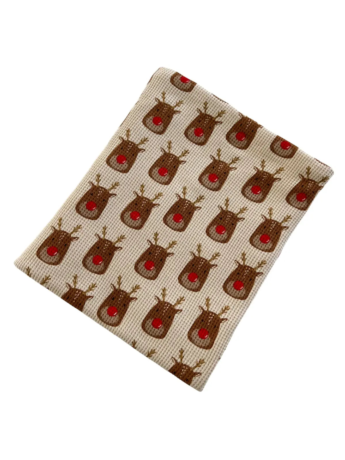 Organic Cotton Waffle Swaddle | Reindeer - PREORDER