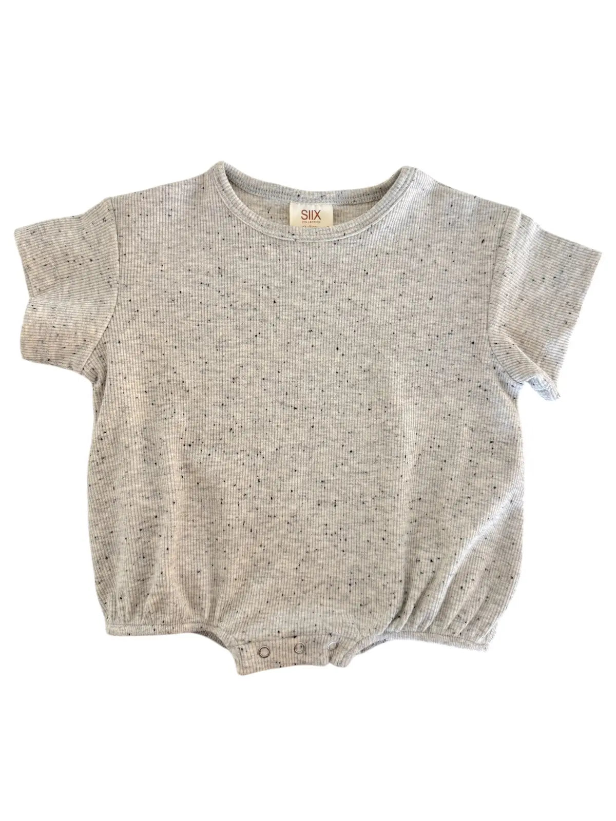 Speckle Bubble Romper | Heather - PREORDER