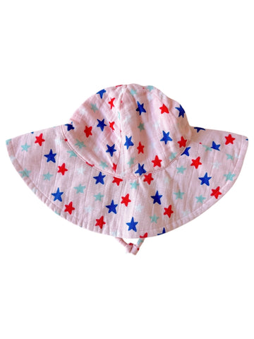USA Stars Wide Brim Sunhat | Pink - PREORDER