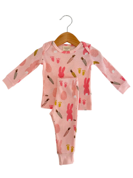 Waffle Top & Pants Set | Pink Cottontail - PREORDER