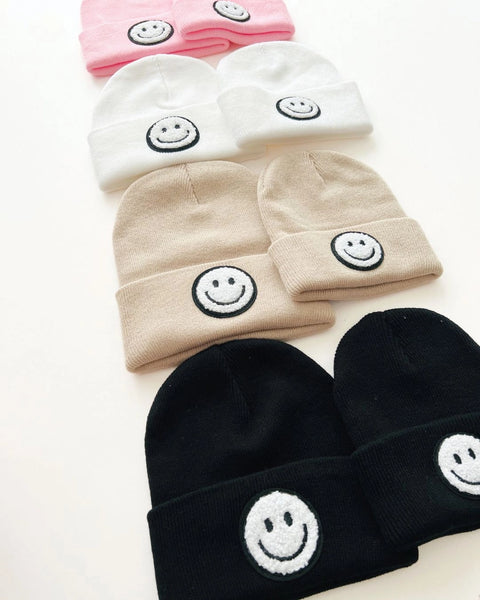 Smiley Beanie | White - PREORDER