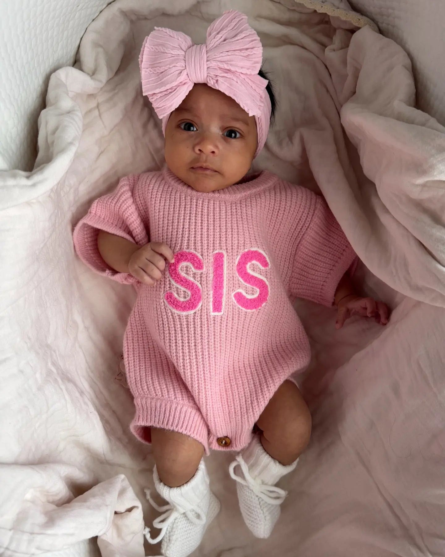 Sis Sweater Romper | Pink - PREORDER