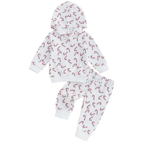 Candy Canes Hooded Jogger Outfit - PREORDER