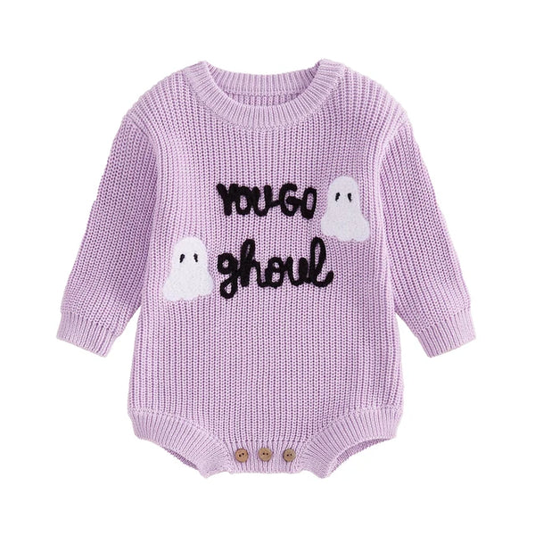 You Go Ghoul Ghosts Knit Romper & Sweater - PREORDER