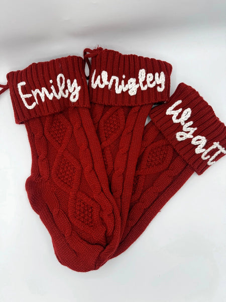 Yarn *CUSTOM* Christmas Stockings | 3 Colors