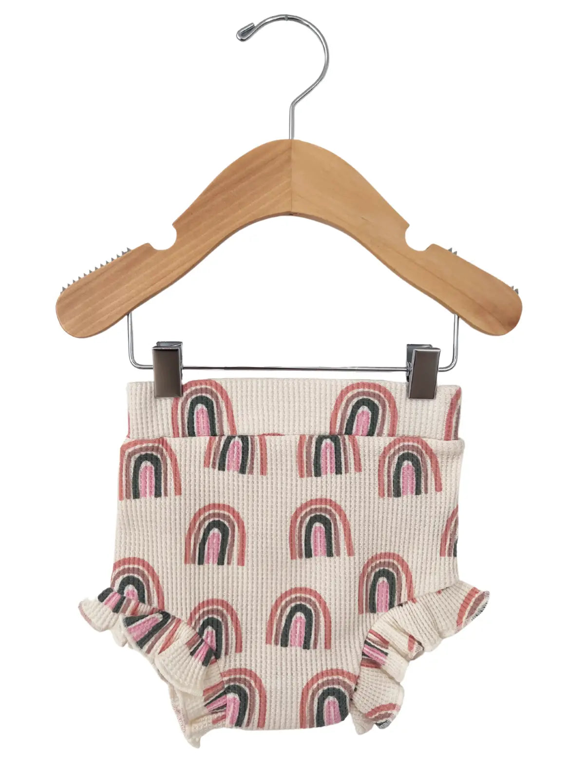 Waffle Ruffle Bloomer | Pink Rainbow - PREORDER
