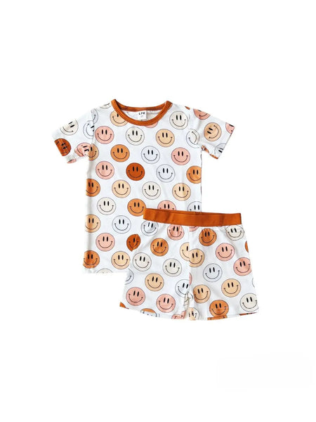 Smiley Bamboo Top & Shorts Set | Copper - PREORDER