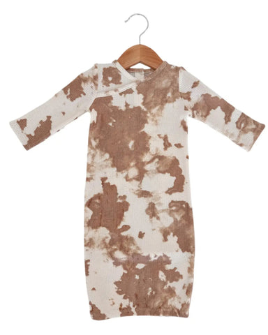 Waffle Gown | Almond Tie Dye - PREORDER