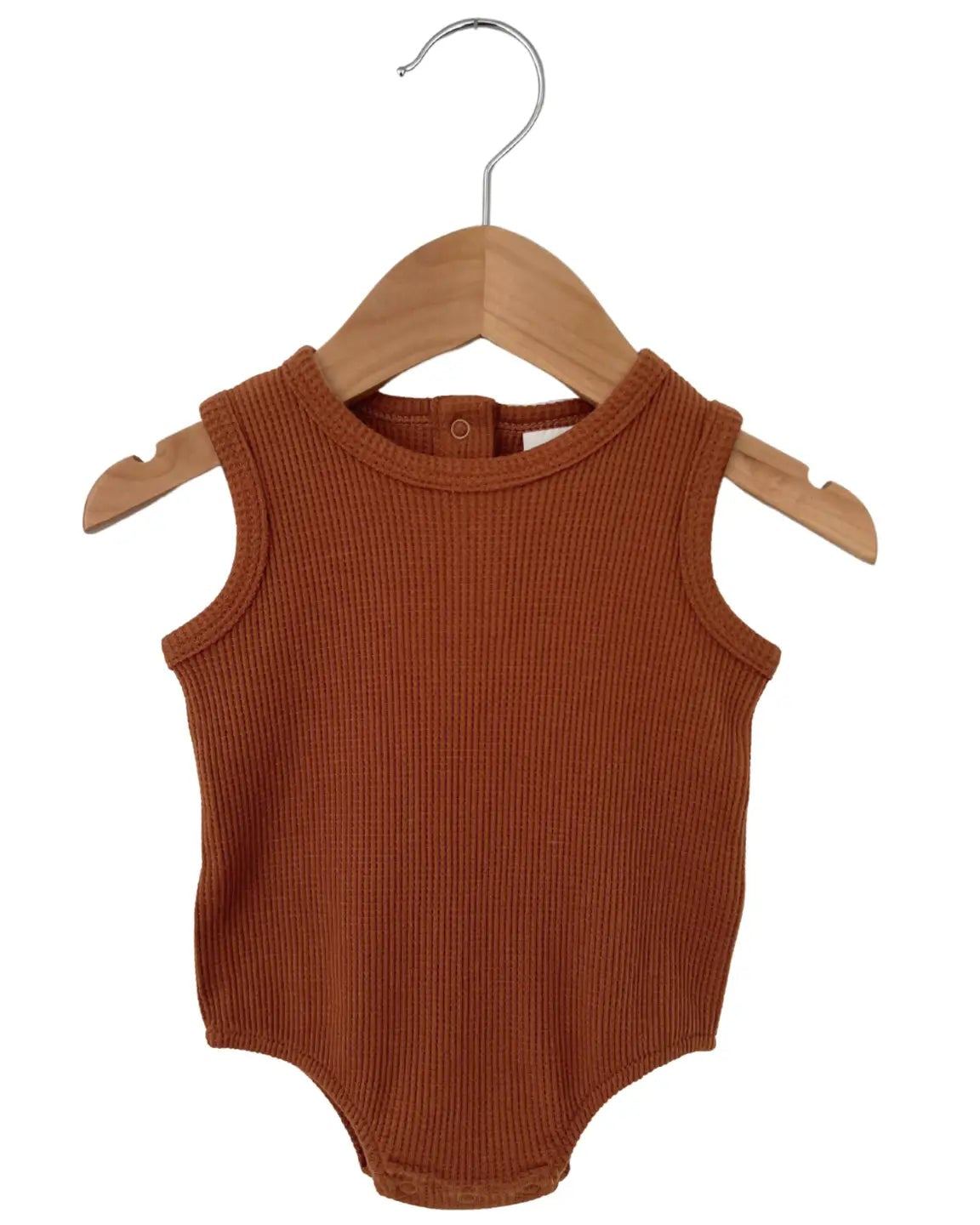 Waffle Tank Bubble Romper | Carmel - PREORDER