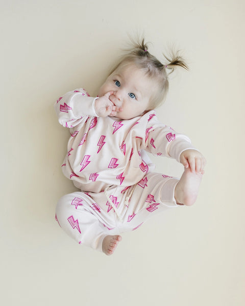 Top & Pants Set | Pink Bolts - PREORDER