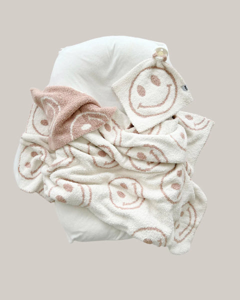 Smiley Plush Lovey | Latte - PREORDER