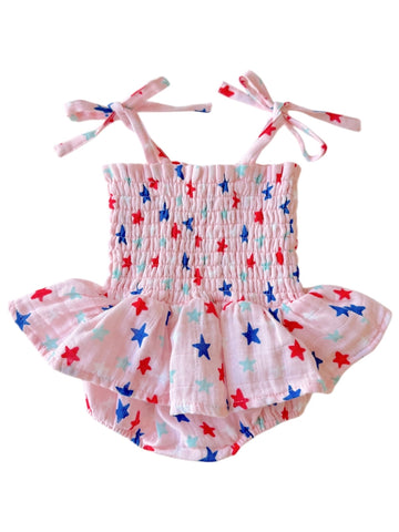 USA Stars Tutu Romper | Pink - PREORDER