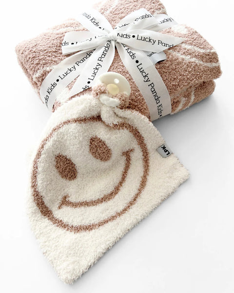 Smiley Plush Lovey | Latte - PREORDER