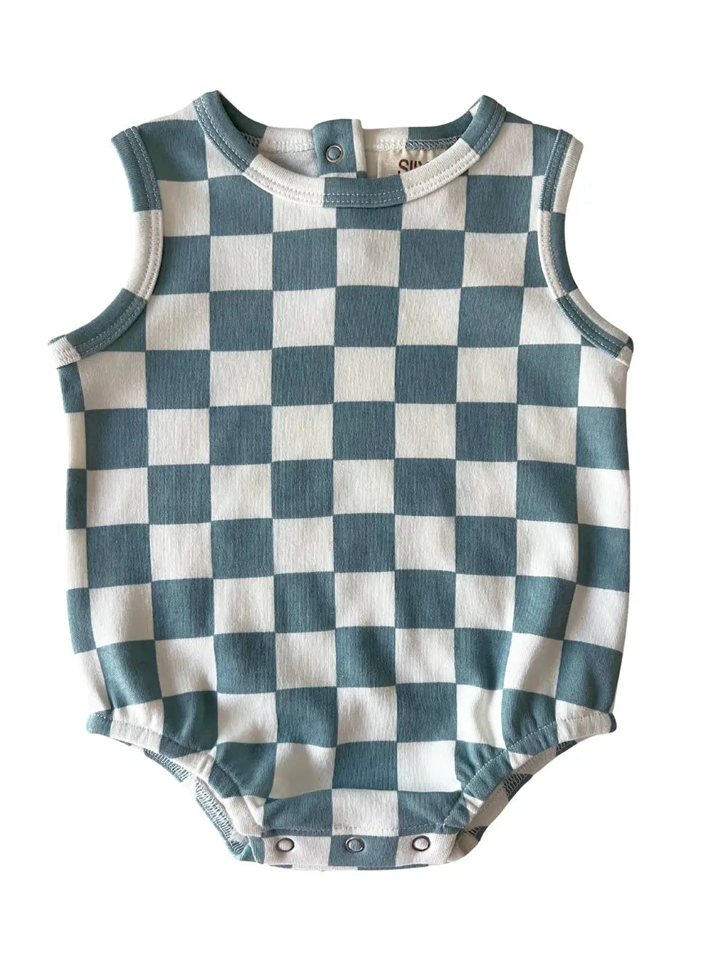 Tank Bubble Romper | Blueberry Muffin Checkerboard - PREORDER