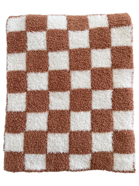 Phufy® Bliss Checkerboard Blanket | Nutmeg - PREORDER