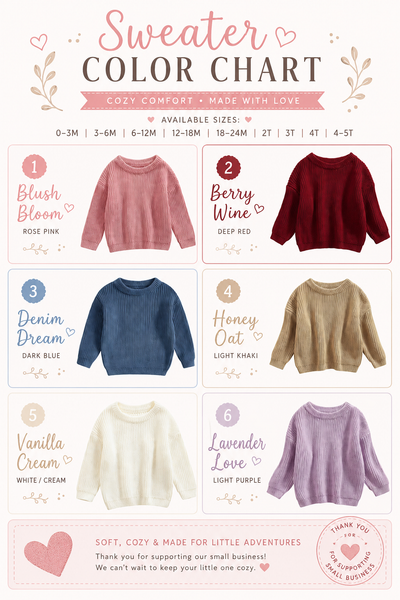 Yarn *CUSTOM* Name Chunky Knit Sweater | 7 Colors