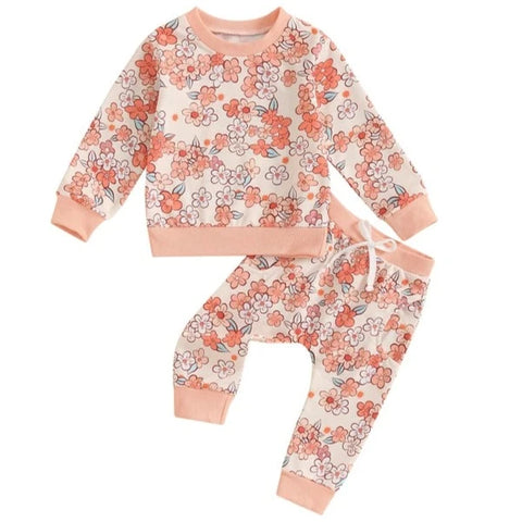 Grace Floral Jogger Pants Outfit - PREORDER