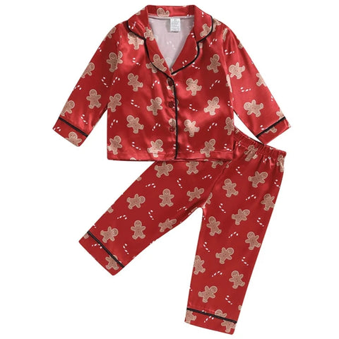 Gingerbreads & Candy Canes Silk Pajamas - PREORDER