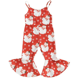 Santa & Snowflakes Bells Romper - PREORDER