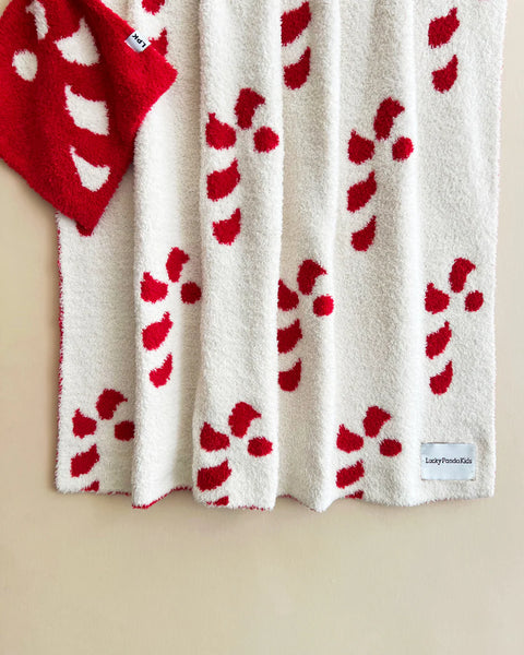 Plush Baby Blanket | Candy Cane - PREORDER