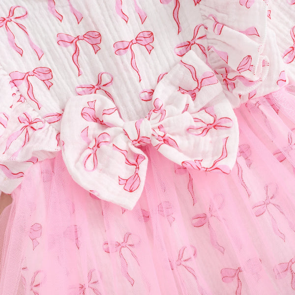 Ballet Bows Long Tutu Romper & Bow - PREORDER