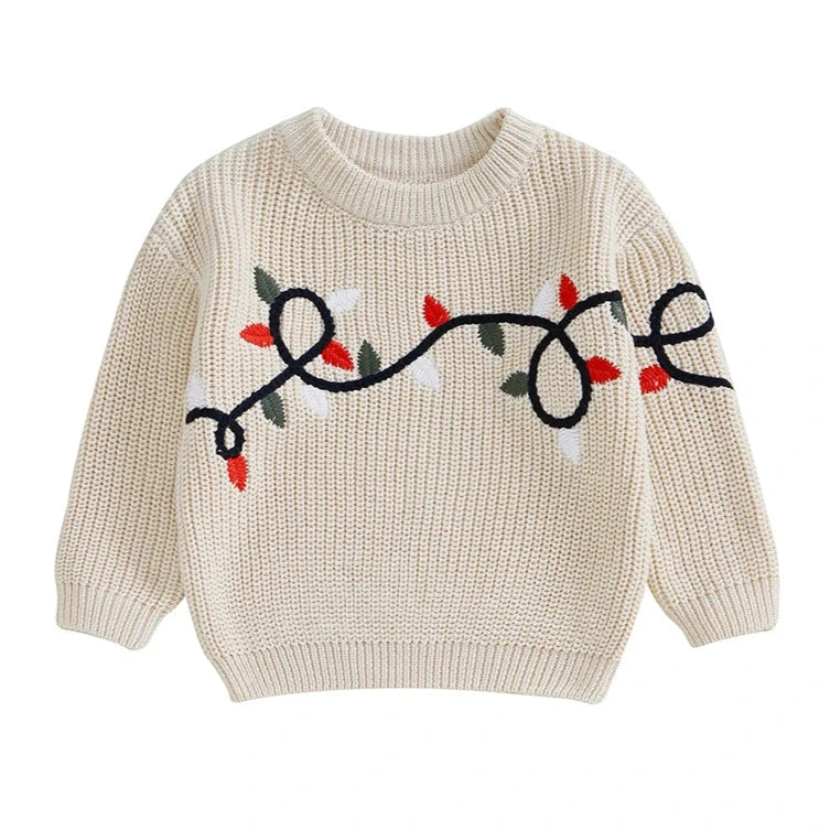 Christmas Lights Knit Sweater - PREORDER