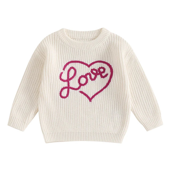 Love Heart Knit Sweaters (4 Colors) - PREORDER