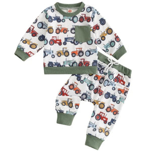 Colorful Tractors Jogger Outfit - PREORDER