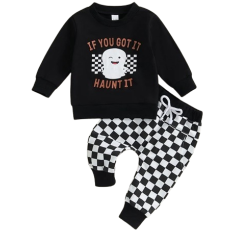 If You Got It Haunt It Checkered Jogger Outfit - PREORDER