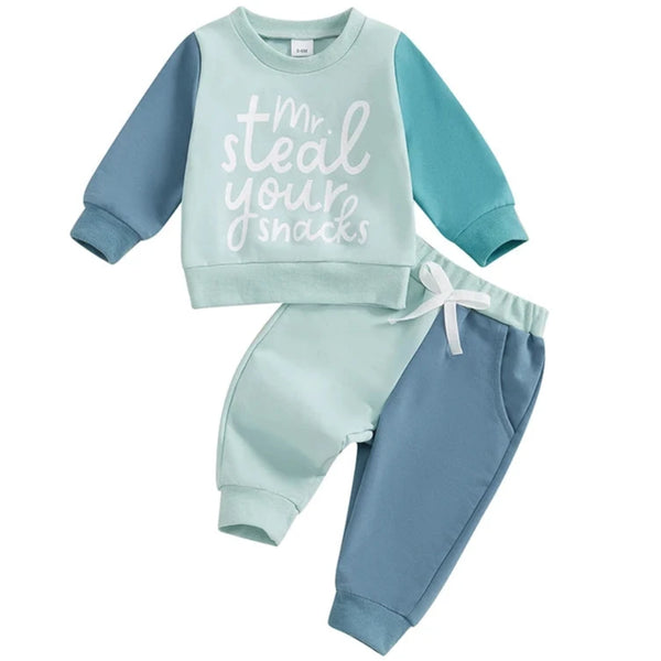 Mr & Ms Steal your Snacks Three Tone Jogger Outfits (2 Styles) - PREORDER