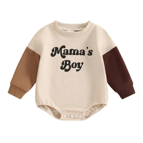 Mamas Boy Three Tone Romper - PREORDER