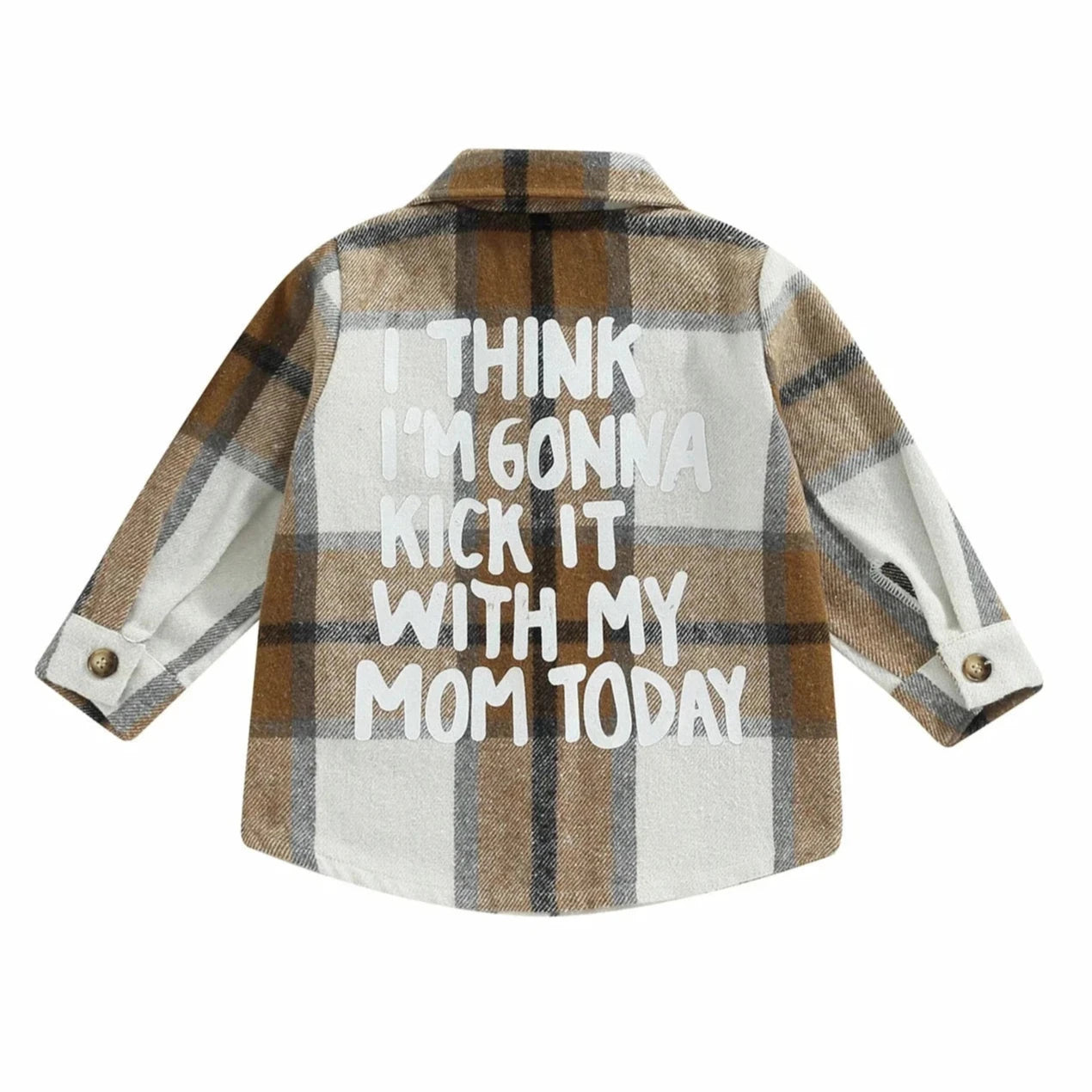 Kick it with My Mom Plaid Flannel Shirt - PREORDER