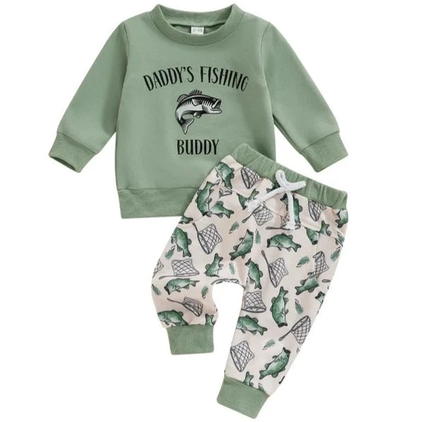 Daddys Fishing Buddy Jogger Outfit - PREORDER