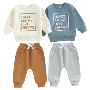 Snacks are my Love Language Jogger Outfits (2 Colors) - PREORDER