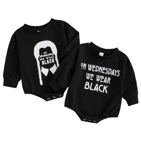 Wednesdays we wear BLACK Rompers (2 Styles) - PREORDER