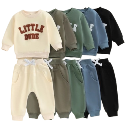 Little Dude Jogger Outfits (5 Colors) - PREORDER