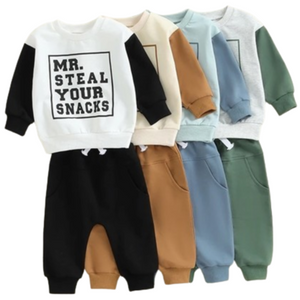 Mr Steal Your Snacks Two Tone Jogger Outfits (4 Colors) - PREORDER