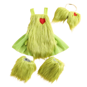 Grinch Costume Romper & Headband - PREORDER