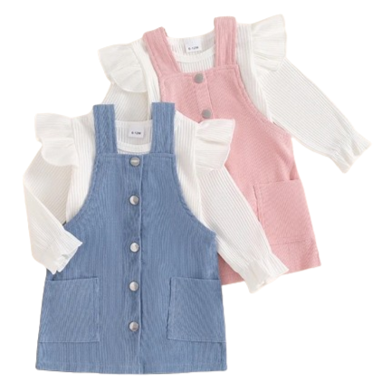 Corduroy Overalls Outfit Dresses (2 Colors) - PREORDER