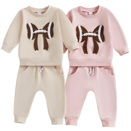 Perfect Football Bow Jogger Outfits (3 Colors) - PREORDER