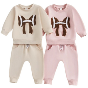 Perfect Football Bow Jogger Outfits (3 Colors) - PREORDER