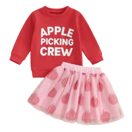 Apple Picking Crew Tutu Skirt Outfit - PREORDER