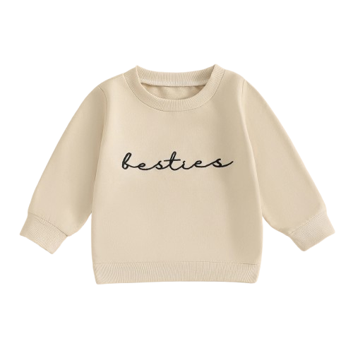 Besties Embroidered Matching Pullovers (2 Colors) - PREORDER