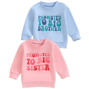 Promoted to Big Sister & Brother Pullovers - PREORDER