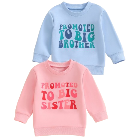 Promoted to Big Sister & Brother Pullovers - PREORDER