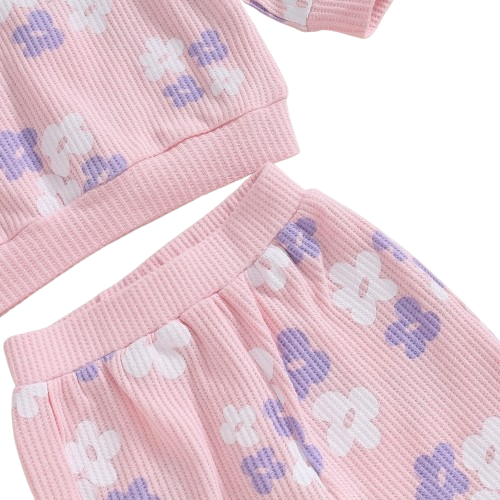 Pink & Purple Daisies Waffle Outfits (2 Styles) - PREORDER