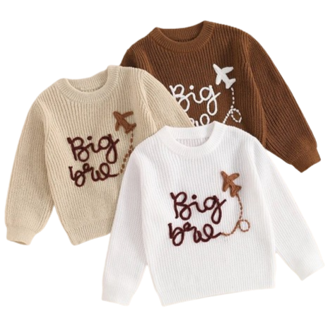 Big Brother Airplane Knit Sweaters (3 Colors) - PREORDER