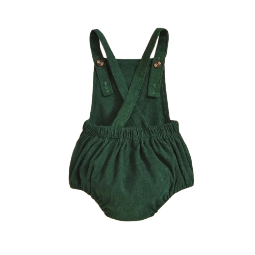 ONE Striped Santa Corduroy Romper - PREORDER