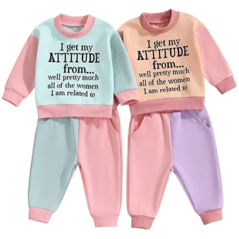 Attitude Three Tone Jogger Outfits (2 Colors) - PREORDER