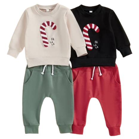 Falala Candy Cane Jogger Outfits (2 Colors) - PREORDER